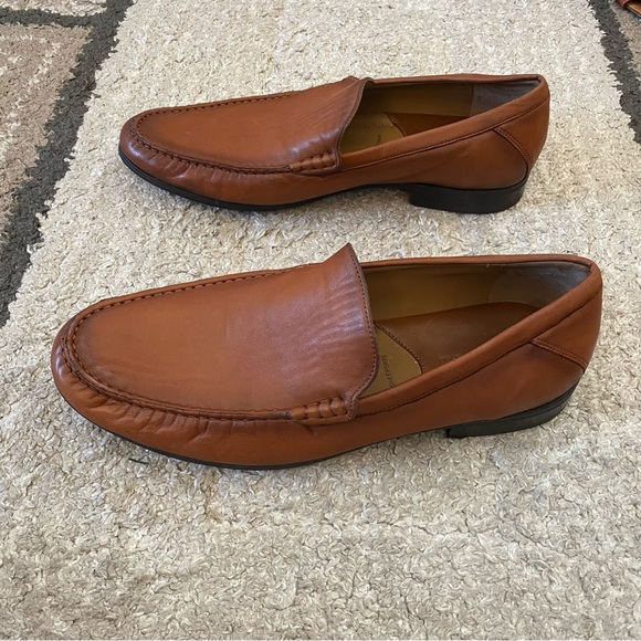 Johnston & Murphy sheepskin brown loafers shoes men’s size 13 main image 6